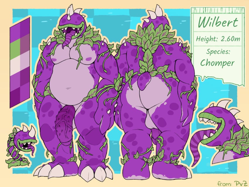 big_ass big_penis chomper_(pvz) gay male muscles pvz pvz_2