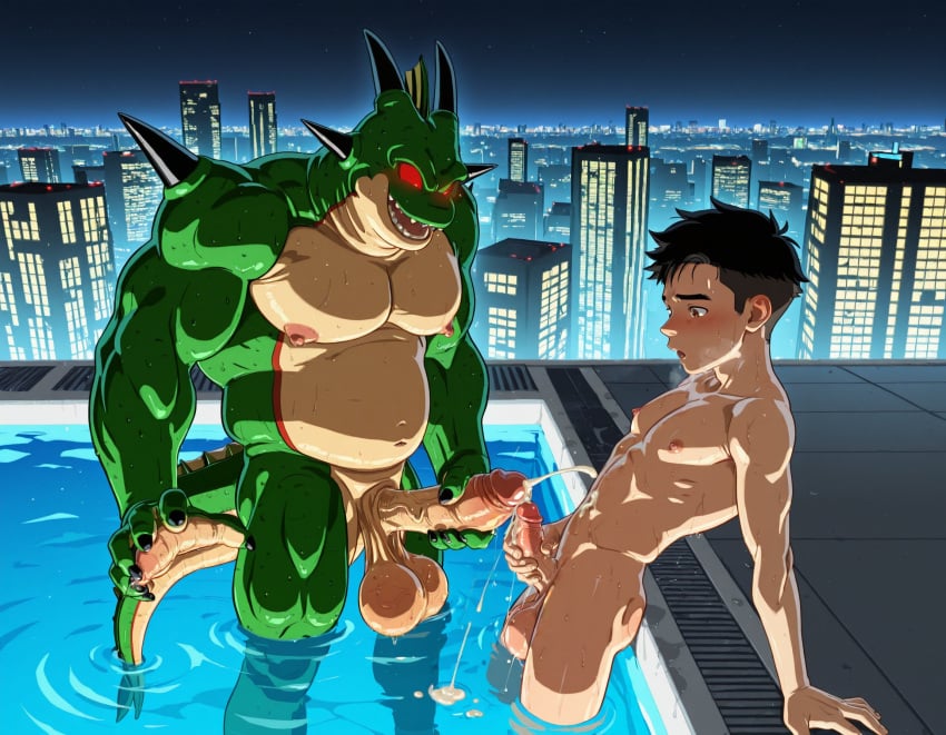 2boys abs age_difference ai_generated anthro anthro_dominating_human balls bara big_balls big_dom_small_sub big_muscles big_nipples big_pecs big_penis black_body booster_rex cum cum_drip cum_in_mouth cum_inside cum_on_body cum_on_penis cumshot daddy dilf dominant dominant_anthro dominant_male dragon dragon_ball dragon_ball_z duo ejaculation erect_nipples erection fangs frottage gay huge_balls huge_cock huge_muscles huge_nipples huge_pecs human human_on_anthro humansub hunk interspecies larger_anthro larger_male male male/male male_only masturbation multicolored_body muscular muscular_anthro muscular_male navel nipples nude older_anthro older_anthro_younger_human older_dom_younger_sub older_male older_man_and_younger_boy older_on_young orgasm pecs penis porunga reptile scalie sex simultaneous_orgasms size_difference smaller_human smaller_male submissive submissive_human submissive_male yaoi younger_human younger_male