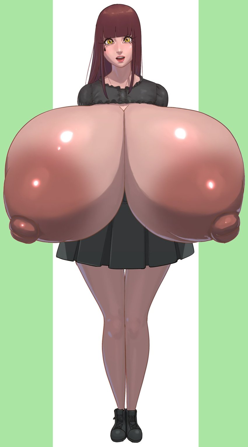 1girls 4th_wall_breaking breasts_bigger_than_head breasts_bigger_than_torso cute enormous_breasts fourth_wall hyper hyper_breasts looking_at_viewer solo_female tagme