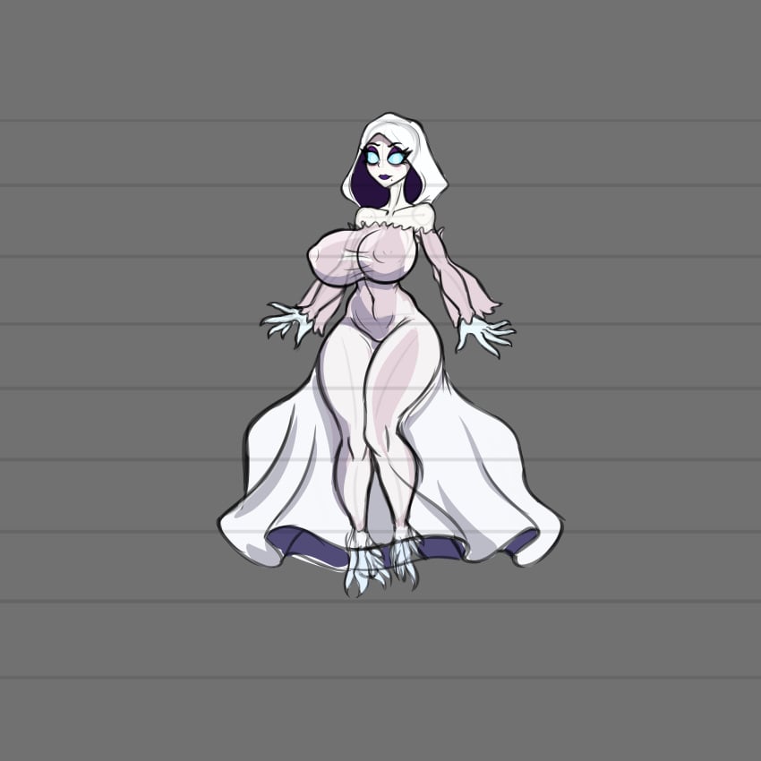 arsfromnowhere_(artist) big_breasts ghost ghost_girl gigantic_breasts huge_breasts monster_girl nightmare_waifu sketch thick thick_ass