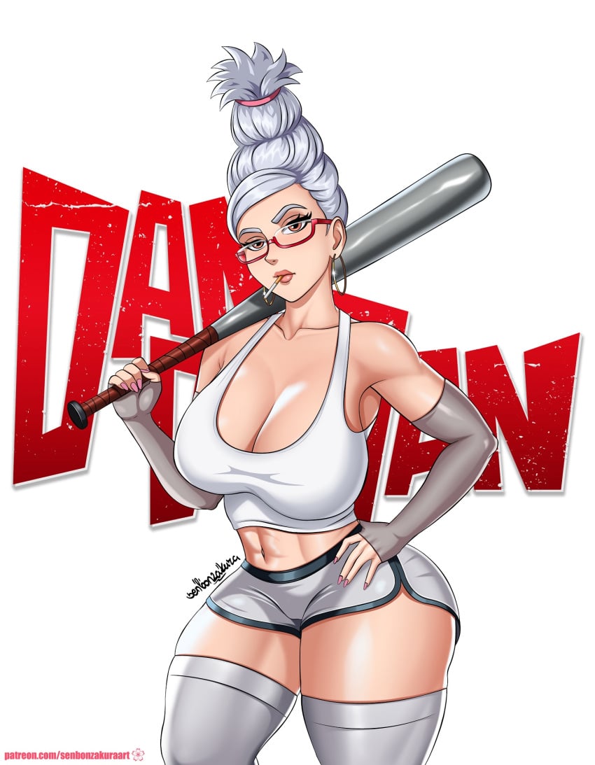 1female 1girls alluring ayase_seiko background_thighs_thighs bat big_breasts big_thighs blush breasts brown_eyes cigarette cigarette_in_mouth cigarette_smoke cleavage clothed curvy dandadan dolphin_shorts female female_focus female_only female_solo front_view gilf girl_only girl_solo grandmother granny hair huge_breasts human legs light-skinned_female light_skin lips lipstick looking_at_viewer medium milf only_female only_girl only_woman pale-skinned_female pale_skin posing posing_for_the_viewer posing_for_viewer ready_to_fight senbonzakuraart serious shorts smoke smoking smoking_cigarette solo solo_female solo_focus solo_girl solo_woman sports_bra sports_shorts sports_uniform sportswear standing stockings thick_hips thick_legs thick_thighs thighhighs thighs voluptuous voluptuous_female voluptuous_milf weapon white_hair wide_hips woman_only woman_solo