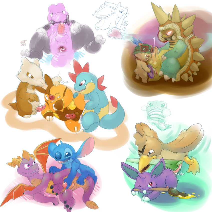 8boys ambiguous_gender anal argon_vile argonsaurus croconaw crossover disney dragon erection experiment_(species) farfetch'd furry gay glowing_eyes handjob league_of_legends leek lilo_and_stitch male male_only marowak nidoran nidoran♂ no_humans penis pignite pokemon poliwhirl rammus riot_games spyro spyro_the_dragon stitch teemo threesome wings yaoi