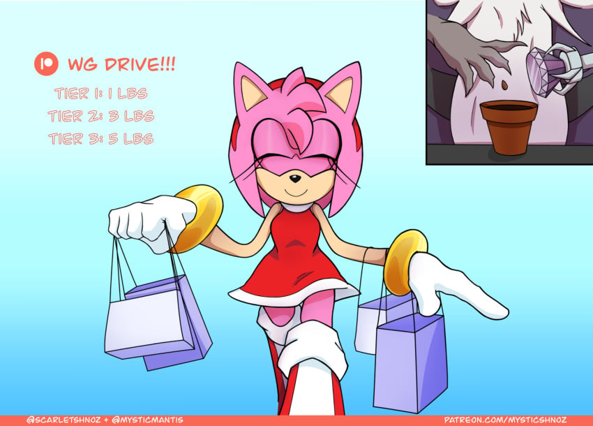 amy_rose anthro anthro_only furry furry_only ixis_naugus magic no_humans part_1 patreon scarletschnoz sonic_(series) sonic_the_hedgehog_(series) weight_gain_drive weight_gain_sequence