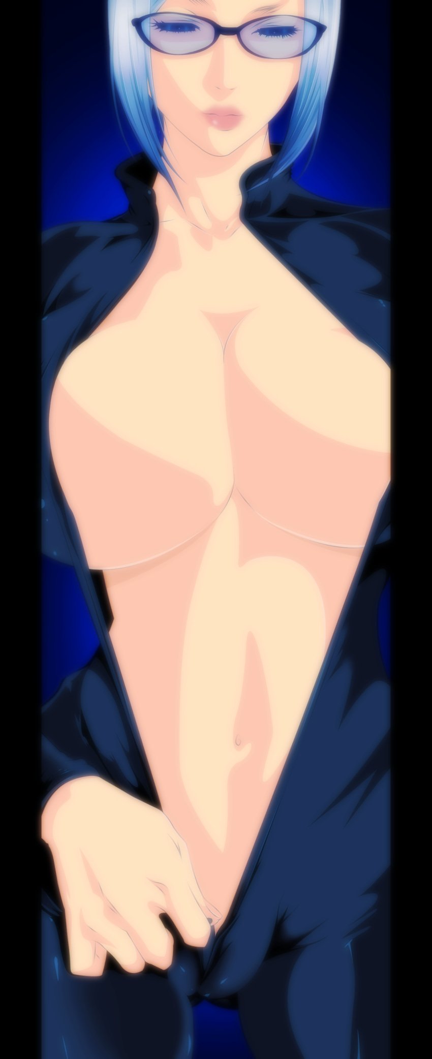 1girls 2014 2d 2d_(artwork) alluring big_breasts bodysuit breasts bursting_breasts color colored curvaceous curvaceous_body curvaceous_female curvaceous_figure curvy curvy_body curvy_female curvy_figure enticing eyelashes female hourglass_figure huge_breasts large_breasts light-skinned_female light_skin massive_breasts open_bodysuit open_clothes pinup prison_school pussy_bulge red_lipstick seducing seductive seductive_look shiny shiny_clothes shiny_skin shiraki_meiko skin_tight strabixio teasing temptation tempting thick_breasts tight_clothes tight_clothing unzipped unzipped_bodysuit unzipping voluptuous voluptuous_female white_hair zipper zipper_down zipper_pull_tab