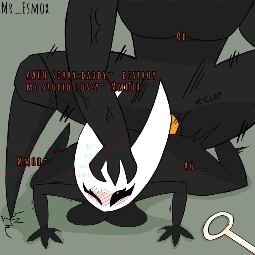1boy 1girls 2025 breasts bug corruption defeated defeated_heroine digital_media_(artwork) domination female game_over hollow_knight hollow_knight:_silksong hornet_(hollow_knight) insects male mr_esmox penis text vaginal_penetration video_games