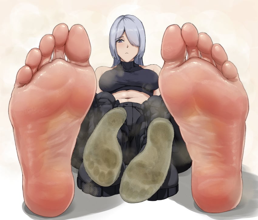 1girls ak-15_(girls&#039;_frontline) bangs bangs_over_one_eye barefoot big_feet boots boots_removed breasts citrusted clothed clothed_female commission commission_art embarrassed feet feet_fetish feet_first feet_focus feet_up female fetish foot_fetish foot_focus footprint footprint_in_shoe footwear girls&#039;_frontline gray_eyes gray_hair imprint insole large_feet long_toes meaty_soles pale-skinned pale-skinned_female pale_skin presenting_feet purple_eyes red_feet red_soles shoe_fetish shoe_soles shoes_removed showcase smell smelling_feet smelly smelly_feet smelly_shoes smelly_socks sock_fetish soles soles_female stink stink_fumes stink_lines sweat sweaty sweaty_feet textless toeprints toes variations warm white_background white_hair wide_feet worn_out wrinkled_feet wrinkled_skin wrinkled_soles wrinkles wrinkly_feet wrinkly_soles