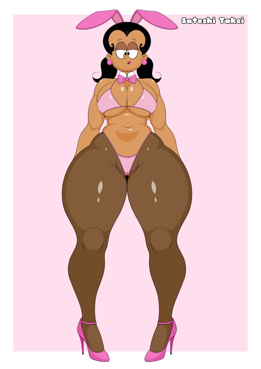 1girls alternate_version_available big_breasts black_hair carlota_casagrande dark-skinned_female dark_skin easter female female_focus female_only latina looking_at_viewer nickelodeon paramount_pictures satoshi_takei the_casagrandes the_loud_house thick_thighs wide_hips