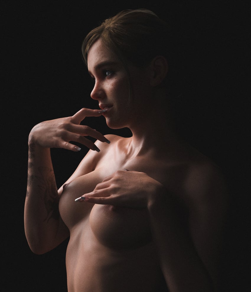 1girls 3d athletic athletic_female blue_eyes brown_hair ellie_(the_last_of_us) ellie_williams female female_focus female_only medium_breasts naughty_dog pinup pinup_pose realistic skinny tagme tattoo the_last_of_us the_last_of_us_2 viaphobia