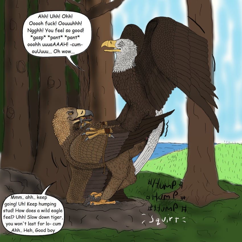 avian bald_eagle bird cloaca cum eagle feral furry gay golden_eagle jesses licking male no_humans orgasm sawyer_(ferobird) sex talon tongue uppmap123 vent virgin