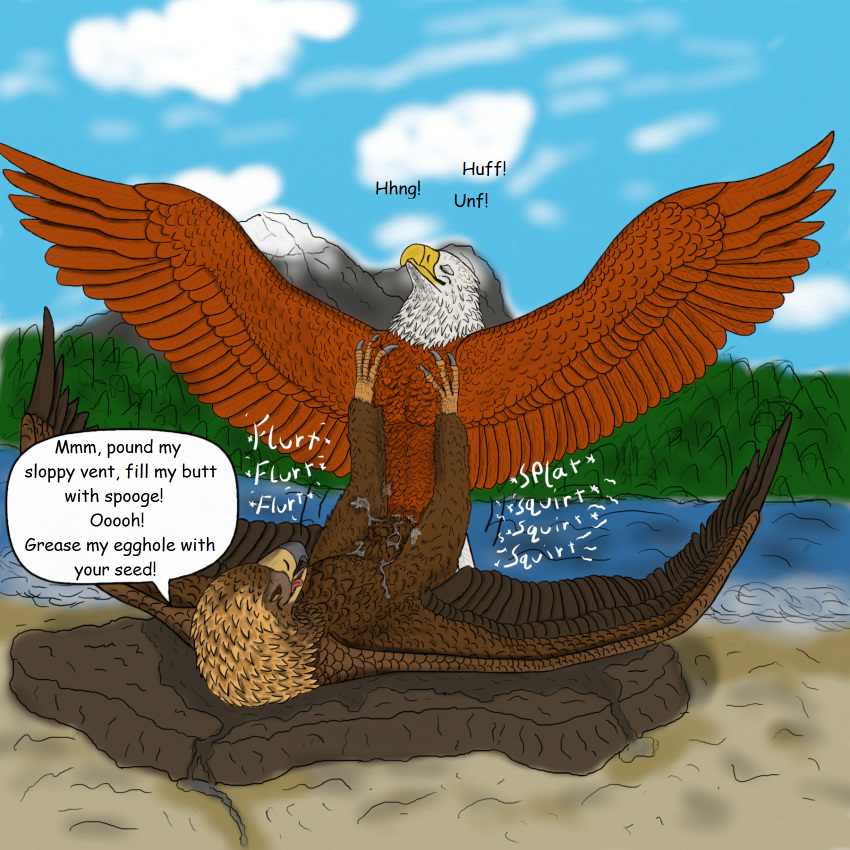 avian bald_eagle bird cloaca cum eagle feral furry gay golden_eagle male no_humans orgasm sawyer_(ferobird) sex uppmap123