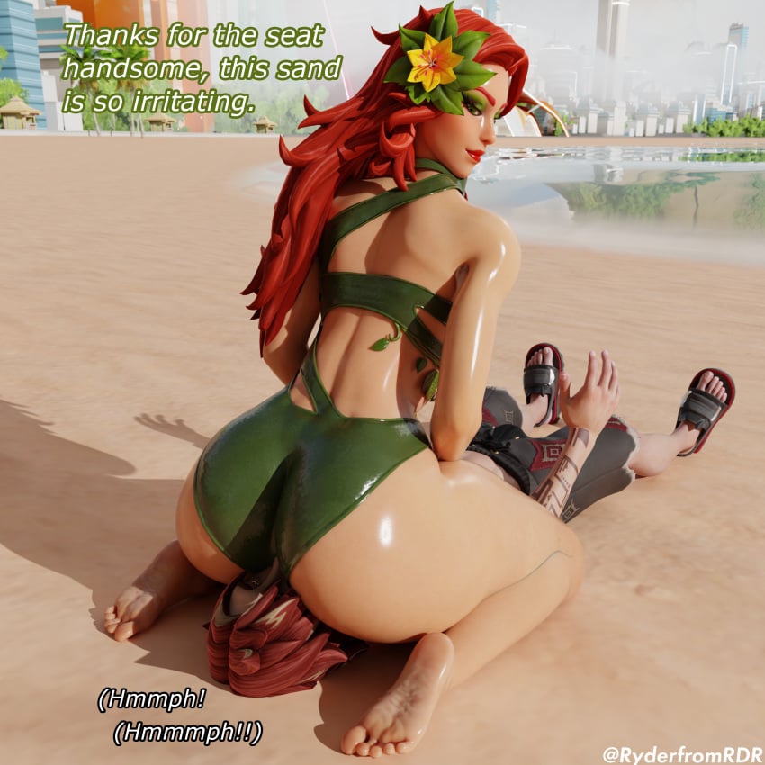 1girls 1male 3d 3d_(artwork) ass ass_on_face big_ass big_butt blender booty bubble_ass bubble_butt butt dc dc_comics dominant dominant_female domination epic_games facesit facesitting facesitting_in_underwear fat_ass fat_butt female/male female_on_male female_on_top femdom femdom_caption fortnite fortnite:_battle_royale leotard lucien_west pamela_isley poison_ivy poison_ivy_(fortnite) sitting_on_another sitting_on_face sitting_on_person smothering smothering_ass submissive submissive_male thong thong_bikini