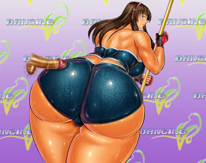 ass brown_hair buttjob circle_max dead_or_alive dead_or_alive_xtreme_beach_volleyball from_behind hitomi_(doa) huge_ass penis rubbing tecmo