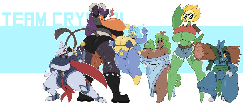 2021 4k 6+girls anthro anthrofied big_ass big_breasts breasts bubble_ass bubble_butt fat fat_ass female fur furry game_freak group heracross houndoom huge_ass huge_breasts hyper_ass lanturn massive_breasts nintendo overweight pokemon pokemon_(species) round_ass skarmory slightly_chubby soft_breasts sudowoodo sunflora thegentlebro thick thick_ass thick_legs thick_thighs thighhighs thighs