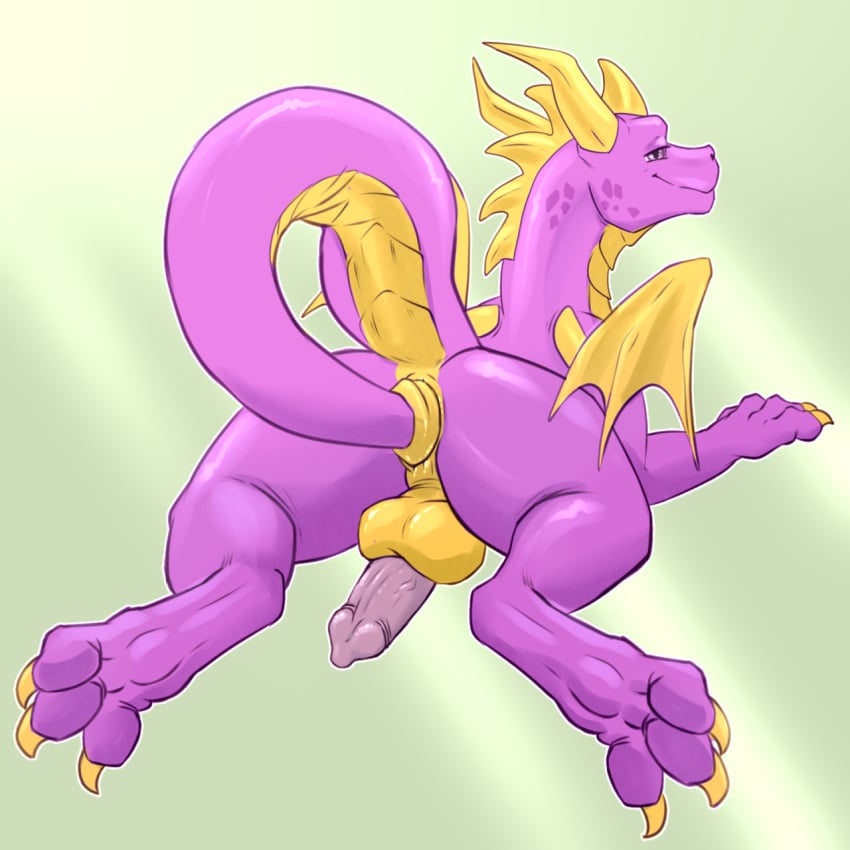 activision anal anus balls dragon fatty_pryanik fattypryaniknsfw feral genitals hi_res looking_at_viewer looking_back looking_back_at_viewer male masturbation mythological_creature mythological_scalie mythology penis raised_tail rear_view scalie smile solo spyro spyro_the_dragon tail tail_fetish tail_masturbation tail_play wings