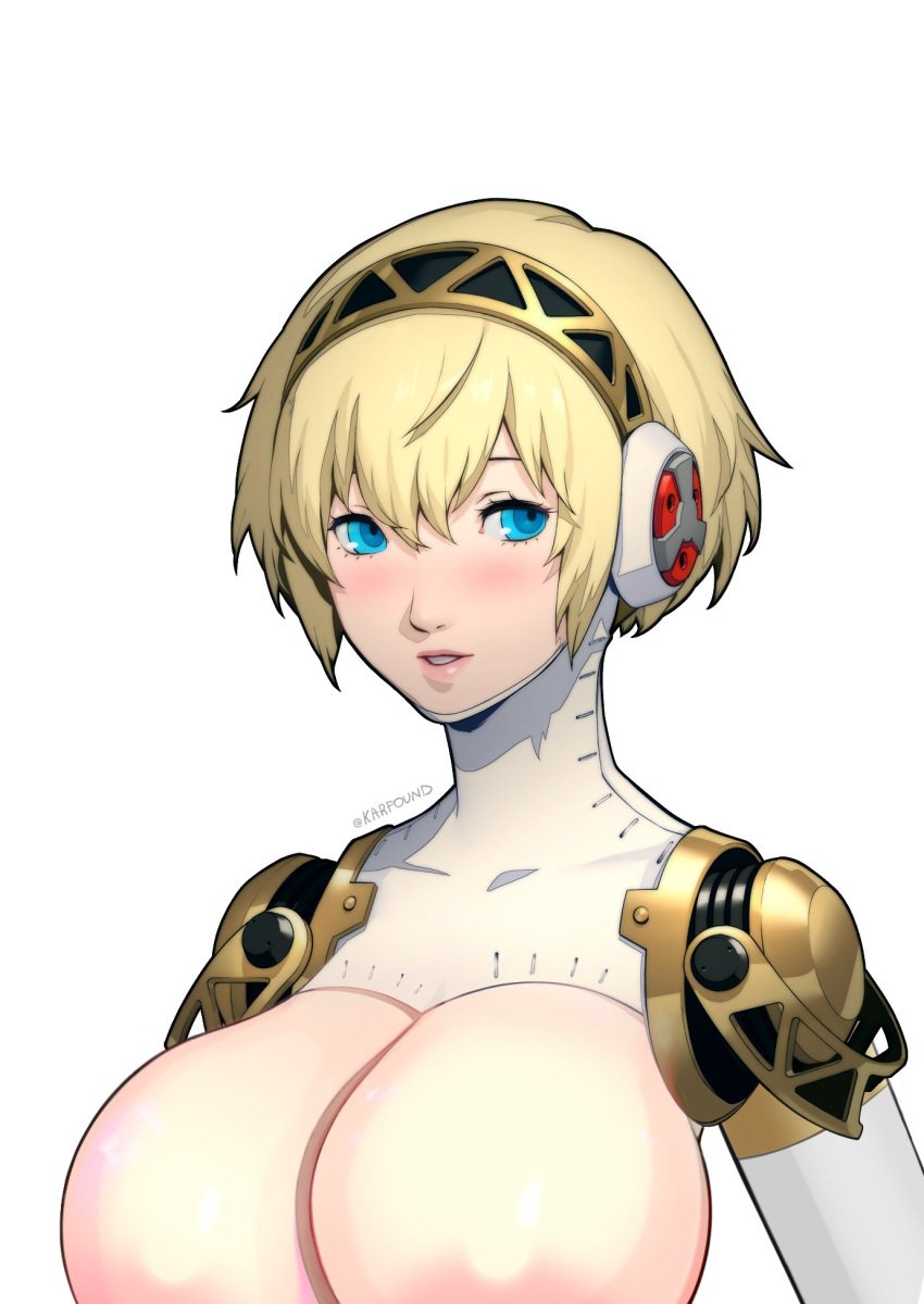 1girls 2024 2d_(artwork) accurate_art_style aigis_(persona) atlus big_breasts blue_eyes breast_expansion breasts breasts_bigger_than_head color completely_nude completely_nude_female edit edited edited_image edited_official_artwork female gigantic_breasts hairband huge_breasts karfound large_breasts looking_at_viewer looking_pleasured massive_breasts nude nude_female nude_female_nude_female pale-skinned_female pale_skin person persona_3 persona_3_reload portrait robot robot_girl shiny_breasts shiny_hair shiny_skin short_hair smile smiling smiling_at_viewer solo solo_female white_skin white_skinned_female yellow_hair