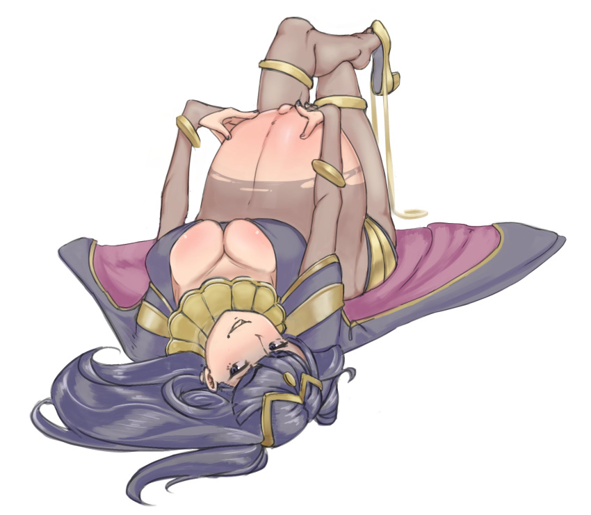 akeggle belly_button big_breasts black_hair black_nails bra cape cleavage female fire_emblem fire_emblem_awakening goth hands_on_belly high_heels jewelry laying_down linea_nigra long_hair looking_at_viewer nintendo pregnant ripped_clothing solo tharja_(fire_emblem) transparent_clothing