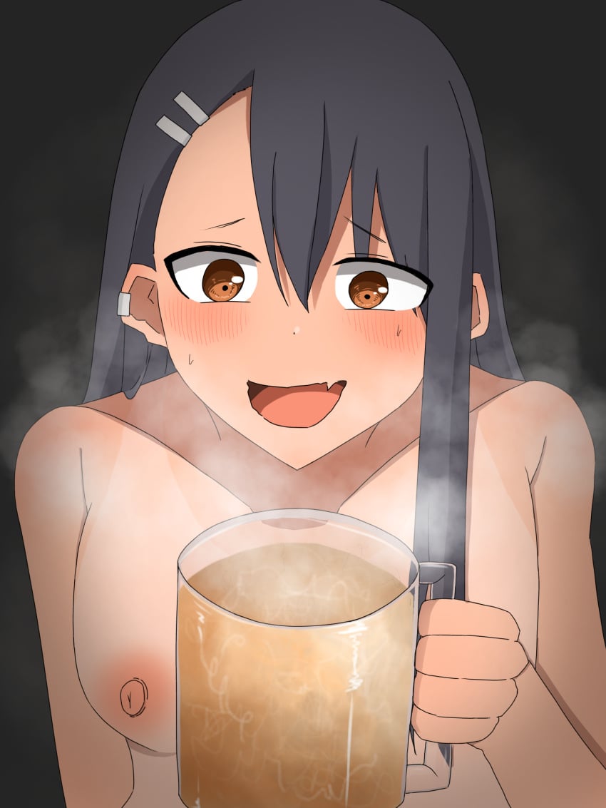 1girls dark_hair gokkun hayase_nagatoro please_don&#039;t_bully_me,_nagatoro surprised tan_body tan_skin