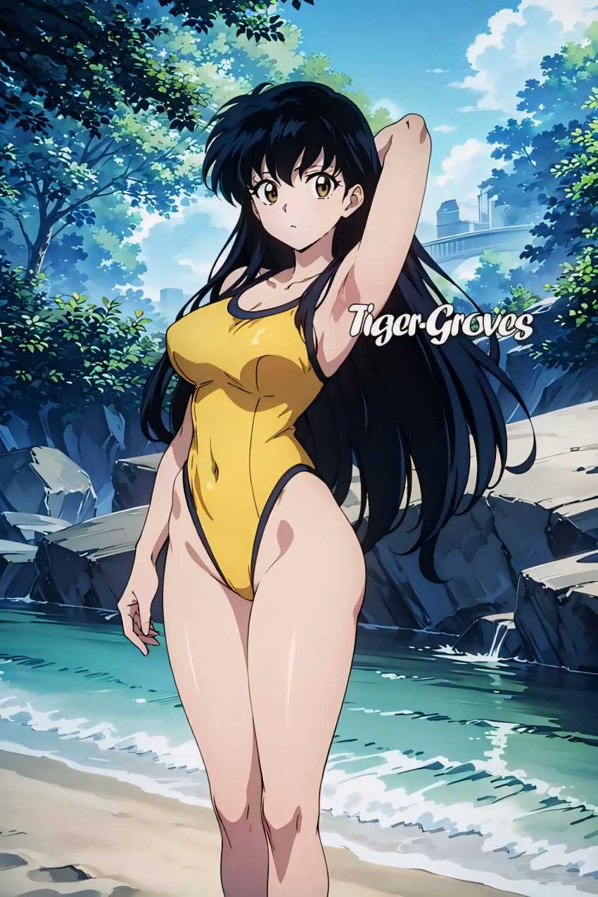 1girls ai_generated alone arm_up armpit ass background best_girl bikini black_hair black_hair_female blush blushing_at_viewer blushing_female breasts cute_face cute_female cute_girl eyes_open fat_ass fat_ass_teen fat_breasts fat_butt female female_only girl_only groin hand_behind_head inuyasha kagome_higurashi leaves legs long_hair long_hair_female looking_at_viewer medium_ass medium_breasts medium_butt on_water only_female only_girl open_eyes open_mouth pose remastered sexy_armpits solo solo_female solo_focus swimsuit thick_legs thick_thighs thighs tiger-groves upscaled water wet_breasts wet_legs yellow_eyes yellow_eyes_female yellow_swimsuit young_female young_girl young_woman