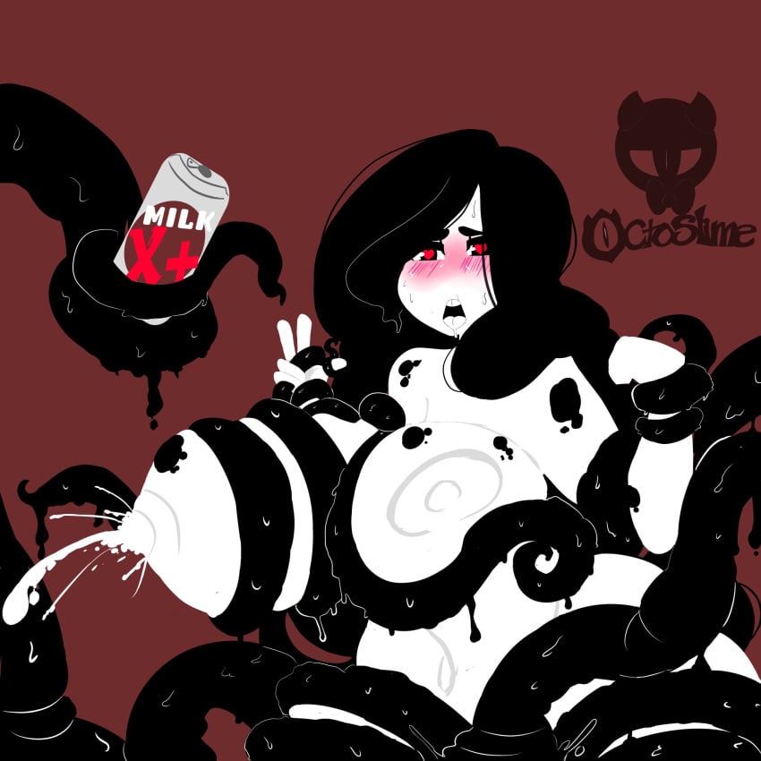 1:1 1girls 2020 aluminum_can ambiguous_consent artist_self-insert bare_breasts beverage_can big_breasts black_hair black_hair_female black_tentacles blush blush bound bound_arms bound_legs bound_wrists breast_focus breast_fondling breast_milk_squirt breast_milking breasts breasts_bigger_than_head curvy curvy_female enjoying female forced_lactation forced_milking heart_eyes hourglass_figure huge_breasts implied_breast_expansion implied_expansion induced_lactation lactation lactation looking_pleasured milk_squirt milking milking_breasts milking_tentacles molestation nipples nude nude_female octoslime original peace_sign pleasured_face pleasured_female restrained restrained_arms restrained_by_tentacles restrained_legs simple_background slime_on_body slime_on_breasts slimy slimy_tentacles solo_female squeezing_breast surrounded_by_tentacles tentacle tentacle thattechnique thatti_(thattechnique) thick_thighs white_skin wide_hips