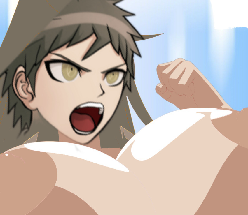 breasts danganronpa gigantic_breasts hinata_hajime non-web_source third-party_edit