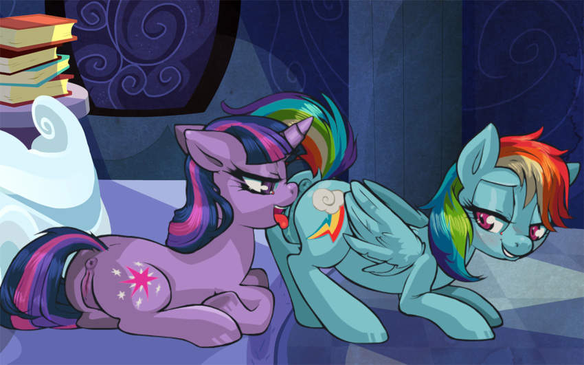 anus bcs friendship_is_magic horse my_little_pony rainbow_dash_(mlp) smooth_skin twilight_sparkle_(mlp) vagina