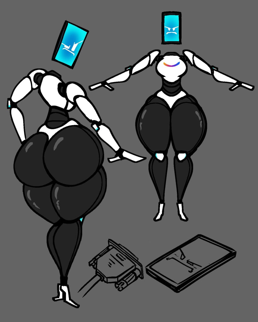 big_ass big_butt nanodude78 pal_(the_mitchells_vs._the_machines) phone robot tagme the_mitchells_vs._the_machines thick_thighs