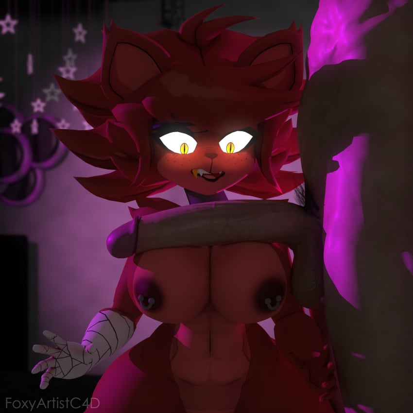 1:1 1boy 2023 3d_(artwork) animatronic anthro big_breasts big_penis blush breasts canid canine digital_media_(artwork) duo eye_patch eyewear female fexa fexa_(cally3d) fexa_(cryptiacurves) five_nights_at_freddy&#039;s fox foxy_(cally3d) foxy_(fnaf) foxyartistc4d fredina&#039;s_nightclub fur genitals glowing glowing_eyes hi_res human machine male mammal mtf_crossgender navel nipple_piercing nipples nude penis penis_awe penis_on_breast piercing red_body red_fur robot rule_63 scottgames shocked uncensored watermark wide_hips yellow_eyes