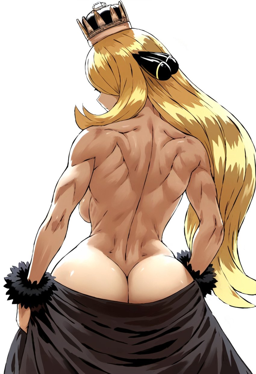 1girls ai_generated ass ass_focus back_muscles back_view big_ass blonde_female blonde_hair bubble_ass bubble_butt champion clothes_around_waist clothes_down clothes_pull crown curvy curvy_body curvy_female curvy_hips cynthia_(pokemon) dat_ass fat_ass female_focus female_only huge_ass huge_breasts juicy_butt large_ass large_hips long_hair looking_back mature mature_female mature_woman milf muscle_girl muscle_mommy muscular_female muscular_male naked naked_female no_sex nude nude_female plump_ass plump_butt pokemon pokemon_bw pokemon_dppt pose sideboob taking_clothes_off thick_ass toned toned_body toned_female viewed_from_behind wide_hips