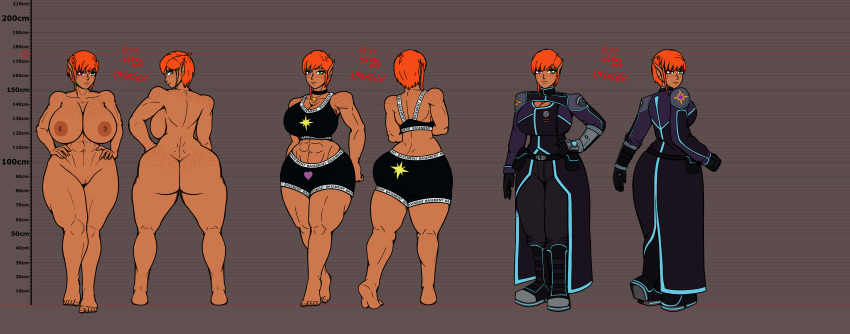 1girls alice_(hiastobasement) character_name dark-skinned_female dark_skin ginger headhear hiastobasement_(artist) original_character reference_sheet