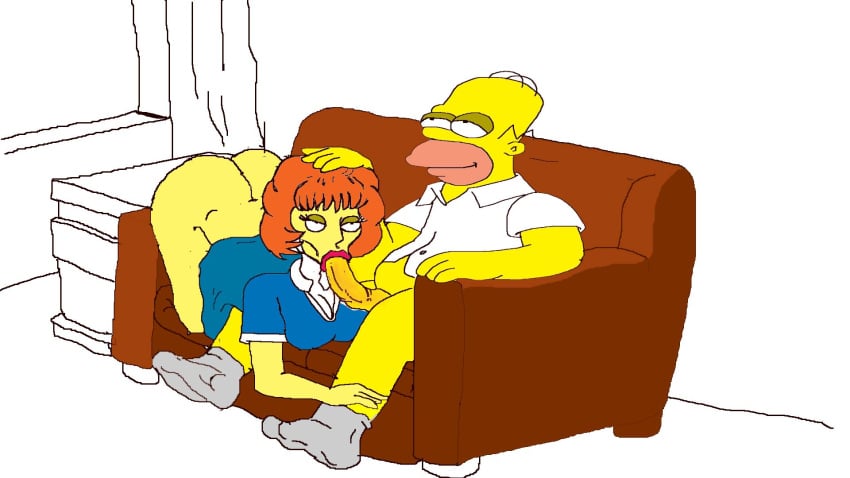 20th_century_studios accurate_art_style female homer_simpson maude_flanders tagme the_simpsons yellow_body yellow_skin