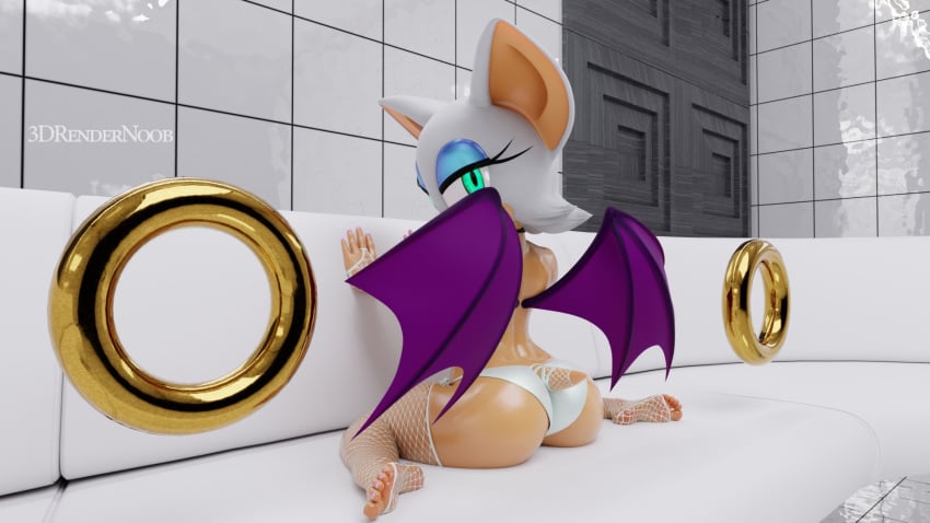 3d 3d_model 3drendernoob looking_back mobian mobian_(species) mobian_bat nottanj rings rouge_the_bat rouge_the_bat_(nottanj) seductive sega sonic_(series) sonic_adventure_2 sonic_the_hedgehog_(series) white_lingerie