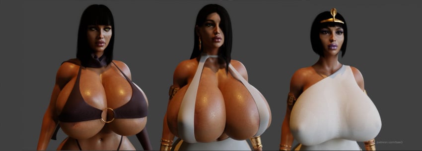 3d 3d_background 3girls areola_slip armlet bae3 bare_shoulders big_ass big_breasts big_lips big_thighs black_hair black_panties blunt_bangs bob_cut bracelets breast_size_difference breast_support breasts bust busty cat_eyes cleavage cropped_torso curvaceous curvy curvy_figure daughter deltoids earrings egyptian egyptian_female eyeshadow farah female female_focus female_only fit_female front_view full_cleavage full_lips grey_background hair headwear highleg_panties hime_cut hips hoop_earrings hourglass_figure huge_ass huge_breasts jewelry large_ass large_breasts legend_of_queen_opala legs lips lipstick mature mature_female milf mother mother_and_daughter neutral_expression nipple_bulge nipples_visible_through_clothing o-ring o-ring_top osira plump_lips portrait purple_eyeshadow purple_lips purple_lipstick queen_opala royalty shiny_breasts shoulder_length_hair sister_and_sister sisters slim_waist sling_top standing tan-skinned_female tan_body tan_skin thick thick_hips thick_legs thick_thighs thighs tiara top_heavy underboob upper_body vambraces voluptuous waist white_clothing white_dress wide_hips yellow_eyes