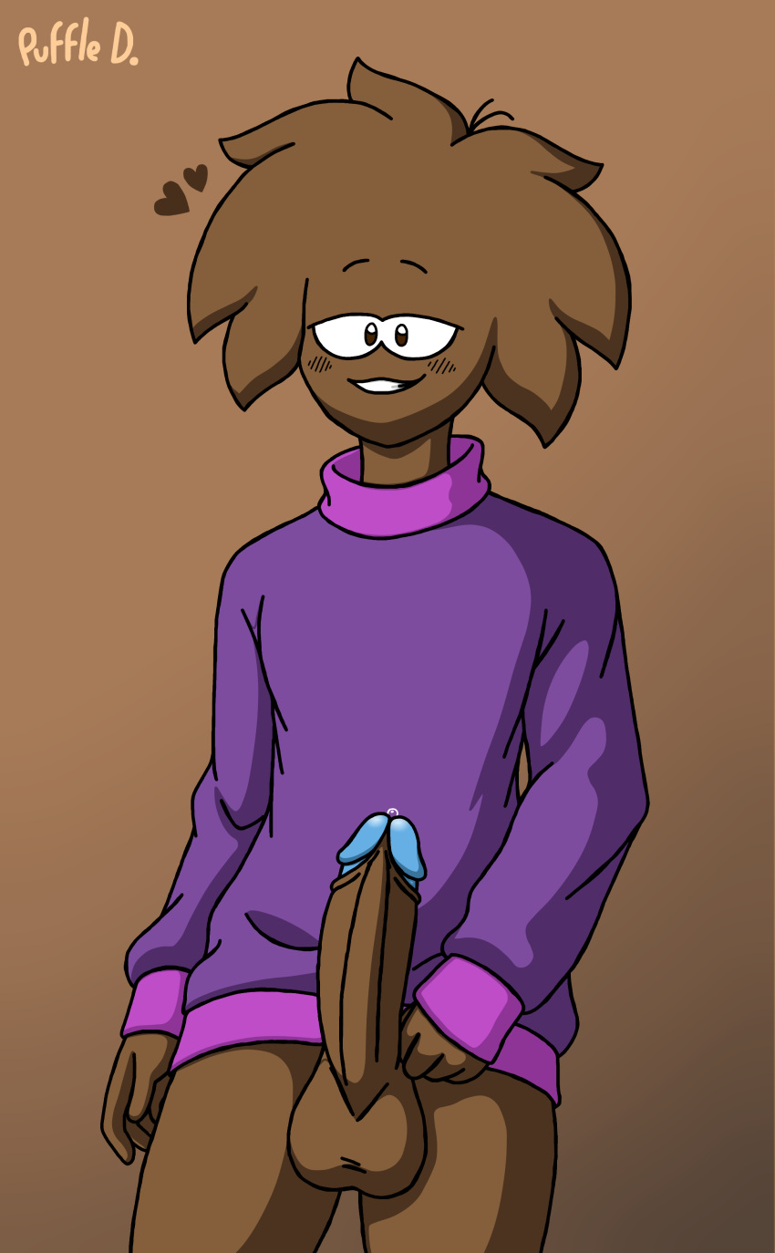 1male brown_fur furry low_quality male male_only md5_mismatch penis puffle puffledreemurr sweater