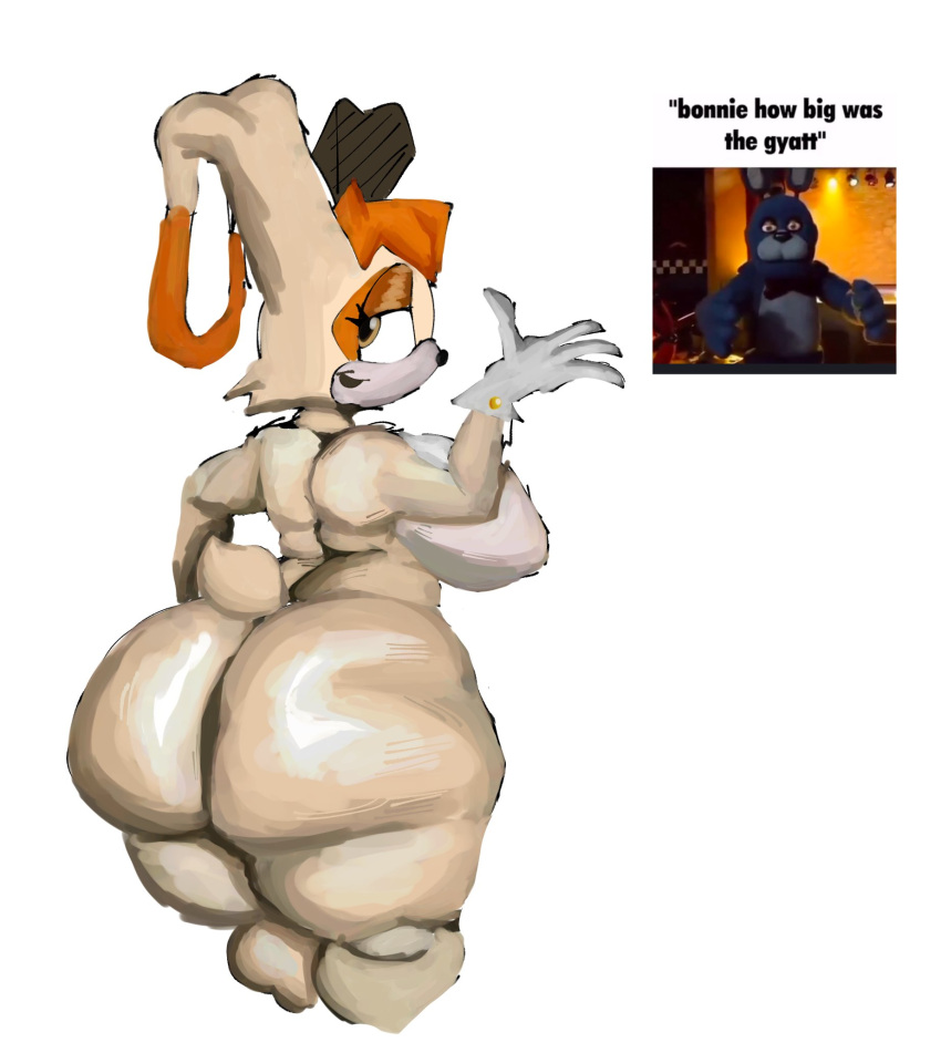 1girls anthro anthro_only ass ass_focus behind_view big_ass big_breasts bonnie_(fnaf) breasts bunny bunny_ears bunny_girl bunny_tail fat_ass fat_butt female female_focus female_only five_nights_at_freddy's ghostfluff0 gloves looking_back meme naked naked_female nude nude_female rabbit rabbit_ears rabbit_girl rabbit_humanoid rabbit_tail rear_view sonic_(series) sonic_the_hedgehog_(series) tagme vanilla_the_rabbit