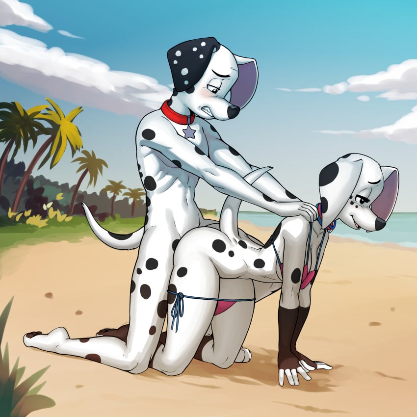 101_dalmatian_street 101_dalmatians 1:1 5_fingers anthro anthro_on_anthro anthro_penetrated anthro_penetrating anthro_penetrating_anthro beach bikini biped blush breasts canid canine canis clothing cloud collar collar_only dalmatian diacordst disney dolly_(101_dalmatians) domestic_dog duo dylan_(101_dalmatians) eyebrows female female_penetrated fingers floppy_ears hi_res intraspecies male male/female male_penetrating male_penetrating_female mammal nude penetration plant pseudo_incest_(lore) sex stepbrother_(lore) stepsibling_(lore) stepsister_(lore) swimwear tail tree two-piece_swimsuit