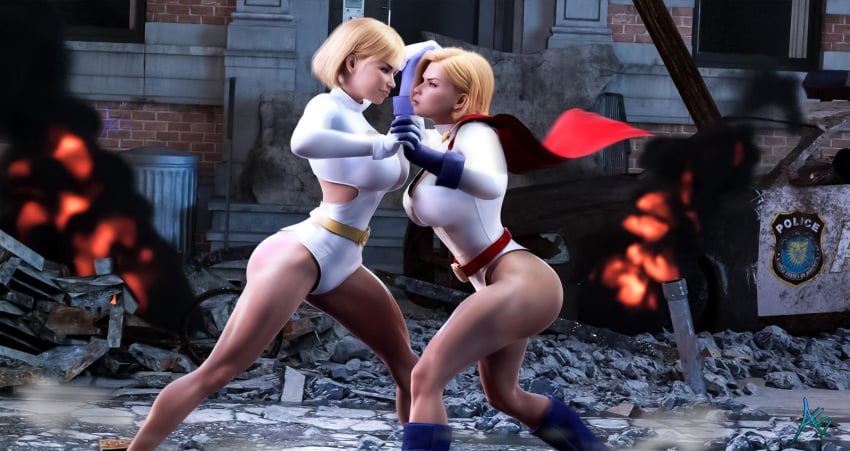 2girls 3d alien alien_girl alien_humanoid artearts405 big_ass big_breasts blonde_hair breasts bust busty cartoon_network chest curvaceous curvy curvy_figure dc dc_comics doppelganger earth_2 female galatea hero heroine hips hourglass_figure huge_ass huge_breasts humanoid justice_league justice_league_unlimited justice_society_of_america kara_zor-l karen_starr kryptonian large_ass large_breasts legs light-skinned_female light_skin mature mature_female power_girl slim_waist square_crossover superhero superheroine superman_(series) thick thick_hips thick_legs thick_thighs thighs top_heavy voluptuous waist wide_hips