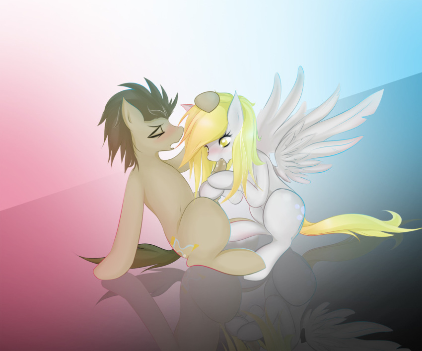 derpy_hooves dr_whoof_(mlp) equine female friendship_is_magic horse horsecock my_little_pony oral_sex penis pony sex v-invidia