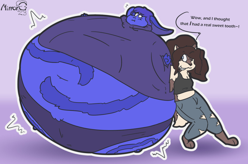 big_breasts blueberry_inflation breasts female mirrorgs sunken_head sunken_limbs tagme