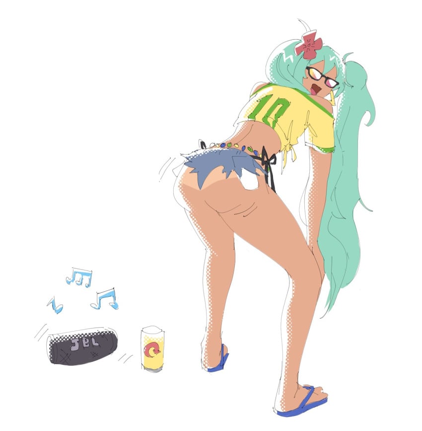 1girls artist_request ass big_ass brazil brazilian brazilian_female brazilian_miku butt flip_flops funk hatsune_miku havaianas latin_american_hatsune_miku_(meme) sandals skol soccer_shirt tagme tanned twerk twerking vocaloid