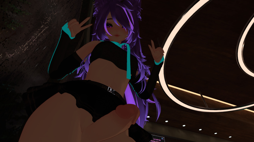 3d cock cute futa_only futanari impimon shy skirt vrchat