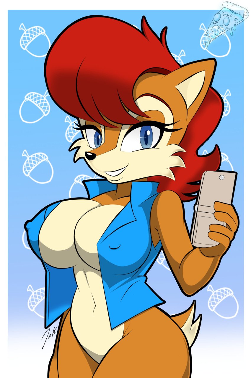 1girls anthro archie_comics big_breasts breasts erect_nipples erection female female_only fur myspookypizza sally_acorn sega sonic_(series) sonic_the_hedgehog_(series) squirrel