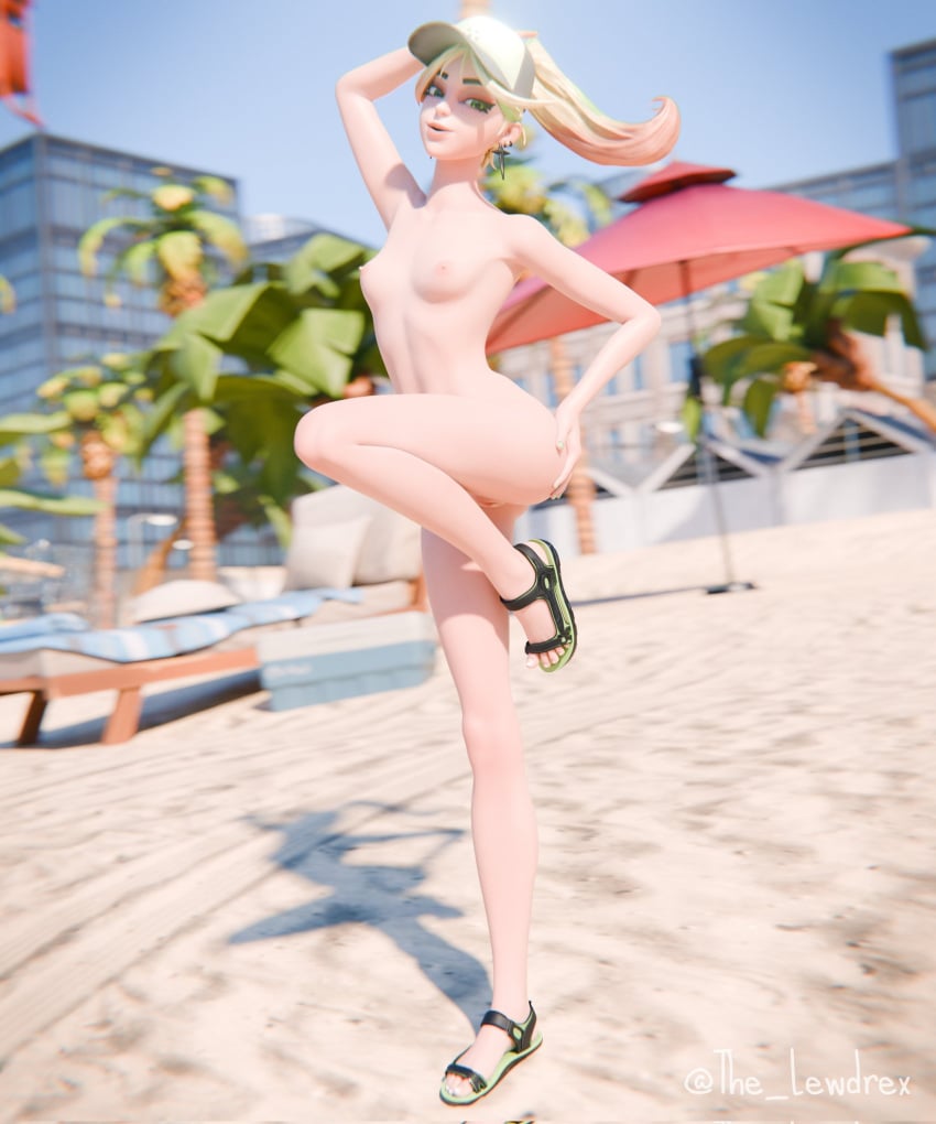 1girls 2024 3d 3d_(artwork) alternate_version_available areolae baseball_cap beach beach_chair beach_umbrella blender blonde_female blonde_hair blonde_hair blurry blurry_background breasts cap chains choker completely_nude completely_nude_female epic_games exhibitionism female female_focus female_only fortnite fortnite:_battle_royale freckles freckles_on_face green_eyes hand_on_ass hand_on_butt headwear helsie_(fortnite) hi_res highres legs_up lewdrex light-skinned_female light_skin looking_at_viewer medium_breasts necklace nipples nude nude_female one_leg_raised one_leg_up outdoors outside over_the_shoulder pose posing presenting presenting_breasts public public_nudity raised_leg sand sandals small_breasts smile smiling solo solo_focus teenage_girl teenager watermark