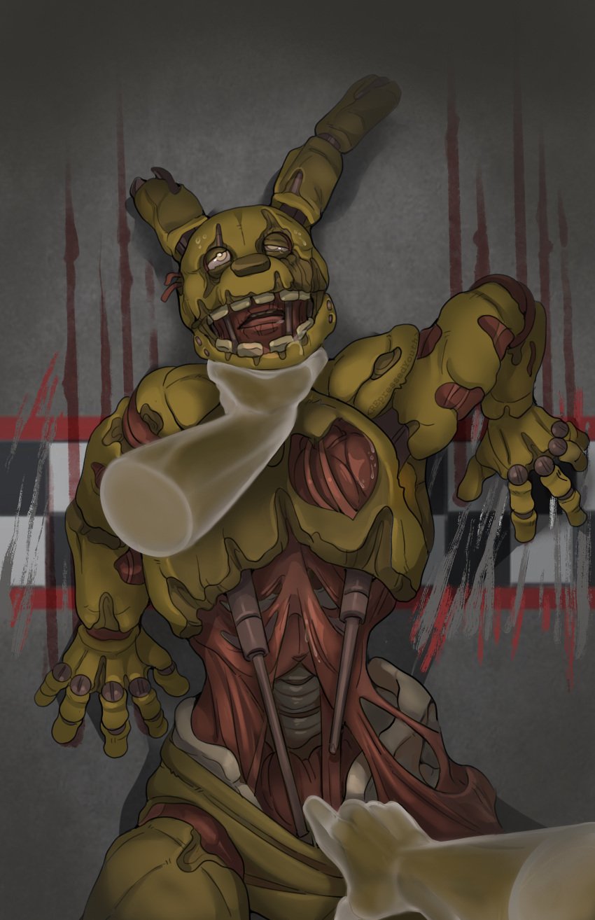 choking five_nights_at_freddy&#039;s ghost_hands hands repressed_youth springtrap springtrap_(fnaf)