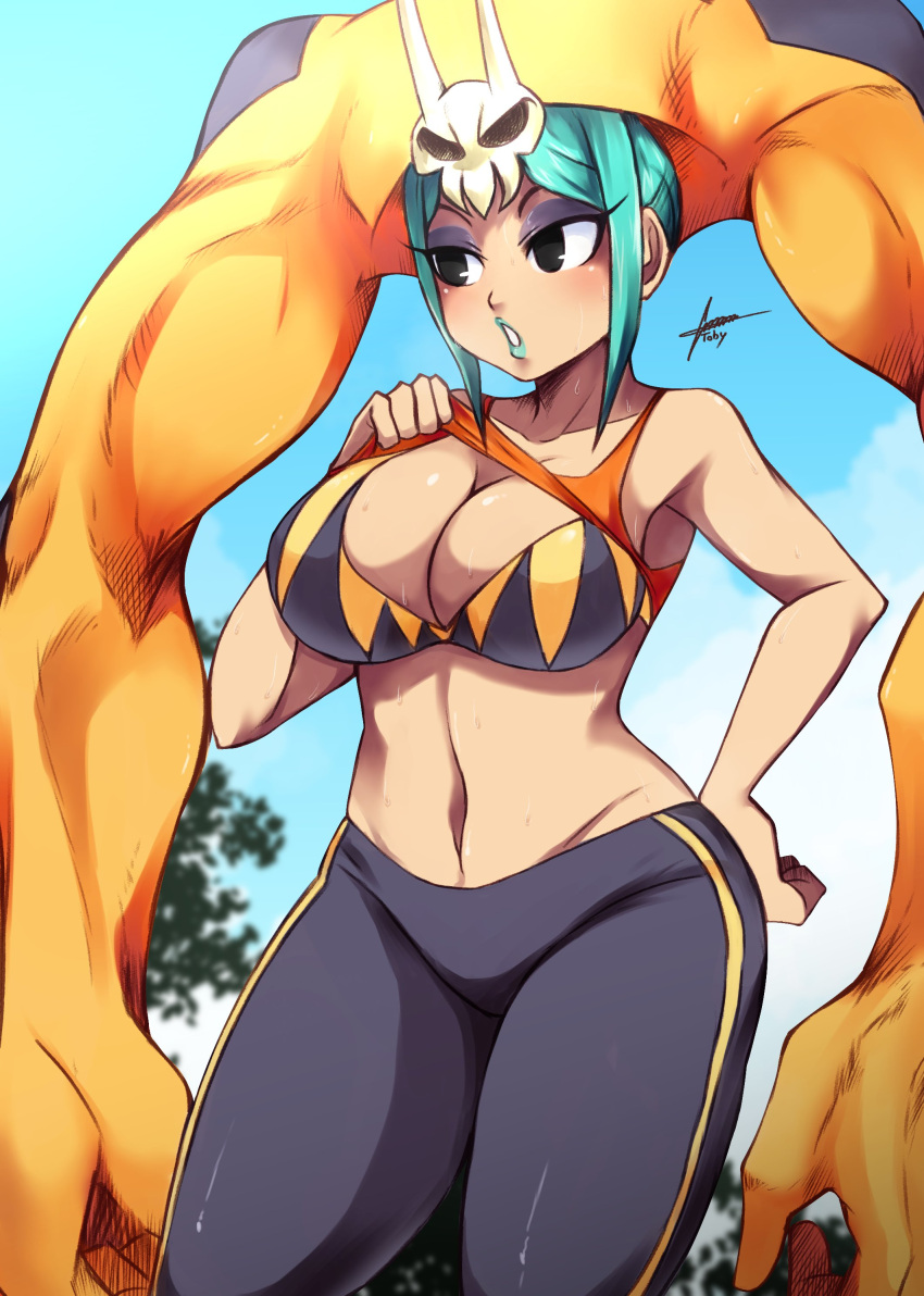 1girls big_breasts blush cerebella female skullgirls thick_thighs thighs tobyllitos