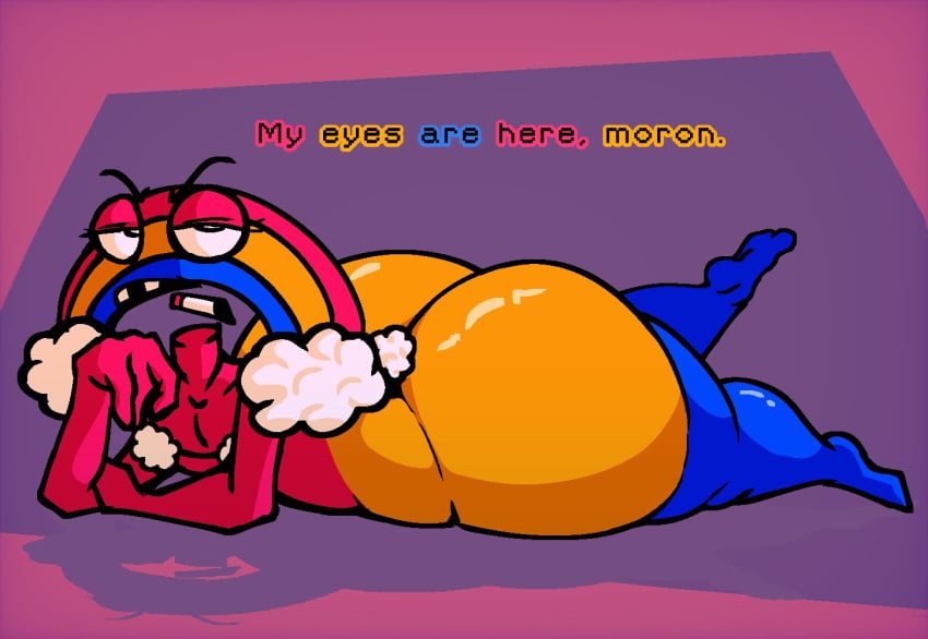 1girls 2024 2d 2d_(artwork) alternate_body_type ass big_ass big_butt chica's_magic_rainbow cigarette female female_only five_nights_at_freddy's five_nights_at_freddy's_world flat_chest huge_ass huge_butt laying_on_stomach nanodude78 narrowed_eyes rainbow rude scottgames solo solo_female thick_ass thick_butt thick_thighs