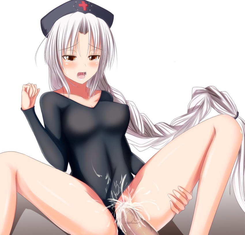 cum cum_in_pussy cum_inside eirin_yagokoro highres leotard leotard_aside sex tachihaya_hiro touhou uncensored