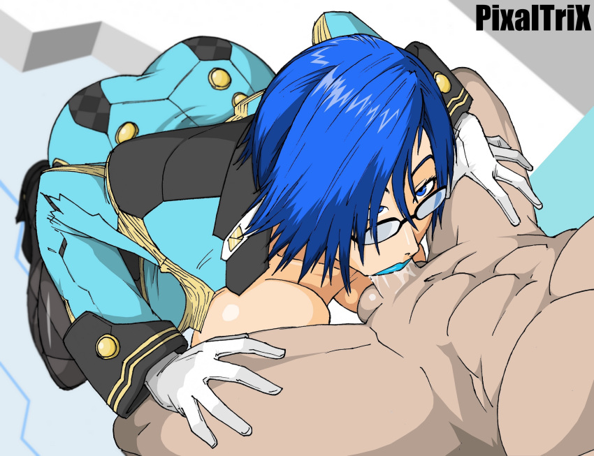 1girls abs big_breasts blue_hair blue_lipstick breasts cum cum_in_mouth cum_inside fellatio glasses large_breasts lipstick nassandra oral oral_sex phantasy_star phantasy_star_online_2 pixaltrix sex straight suit unseen_male_face