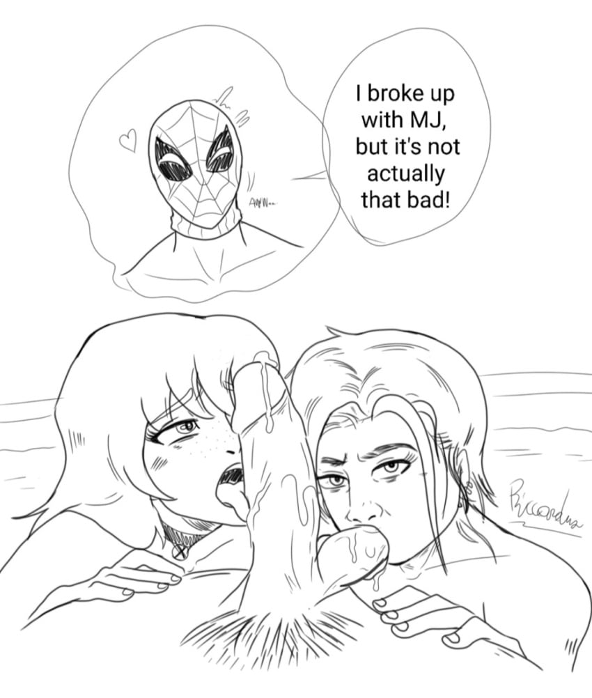 2girls 2girls1boy bathhouse black_widow_(marvel) cock cock_worship collar cum dialogue dog_collar jean_grey marvel marvel_cinematic_universe marvel_comics mmf_threesome peter_parker phoenix_(x-men) pubic_hair riccardus97 spider-man spider-man:_brand_new_day spider-man_(series) sucking sucking_balls sucking_penis sucking_testicles threesome water yelena_belova