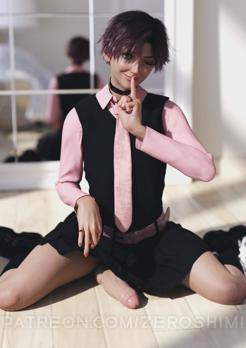 1boy 1femboy 1male 3d 3d_(artwork) 3d_render belt big_balls big_cock big_dick big_penis big_testicles black_skirt black_socks choker choker_writing collar cute cute_eyes cute_face cute_femboy cute_male dyed_hair earring earrings femboy femboy_focus femboy_only feminine feminine_faced_male feminine_male finger_to_mouth foreskin high_quality high_resolution highres huge_balls huge_cock huge_penis huge_testicles hung hung_femboy hung_trap imminent_fellatio imminent_oral jewelry light-skinned_femboy light-skinned_male light_skin looking_at_viewer male male_focus male_only massive_balls massive_cock massive_penis mirror no_panties no_underwear pale-skinned_male pale_skin partially_clothed partially_nude penis_under_skirt pent_up pink_belt pink_shirt pink_tie presenting presenting_balls presenting_penis ring ring_(jewelry) rings shirt silence_gesture sitting skirt skirt_lift skirt_up smooth_skin smooth_skinned_male socks solo solo_femboy solo_focus solo_male thick_cock thick_penis throbbing_penis tie trap uncircumcised uncircumcised_penis uncut uncut_penis vein veins veins_on_dick veiny veiny_penis watermark zeroshimi