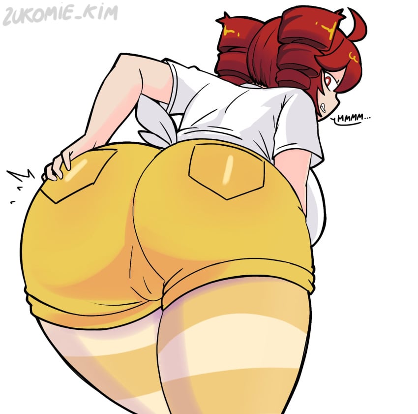 birdbrain_teto booty_shorts fatass_teto grabbing_own_ass kasane_teto large_ass large_breasts liamvickers_98 pantyhose sexy synthesizer_v tagme thick_thighs tight_clothing twin_drills utau vagina_visible_through_clothing